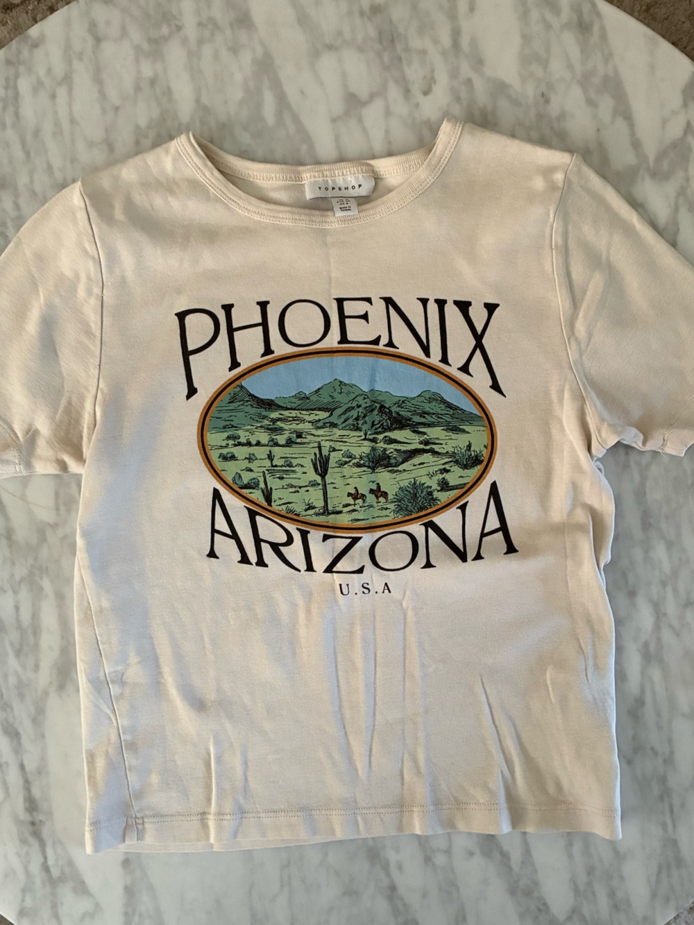 Phoenix Arizona Topshop Cream Ribbed Top